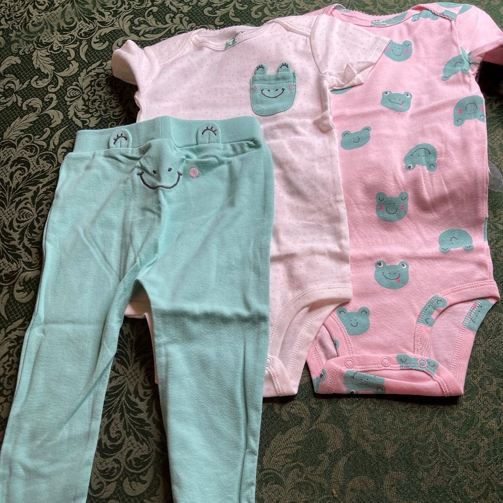 NWT 18m or 24m frogs outfit carters easter spring - Picture 2 of 10